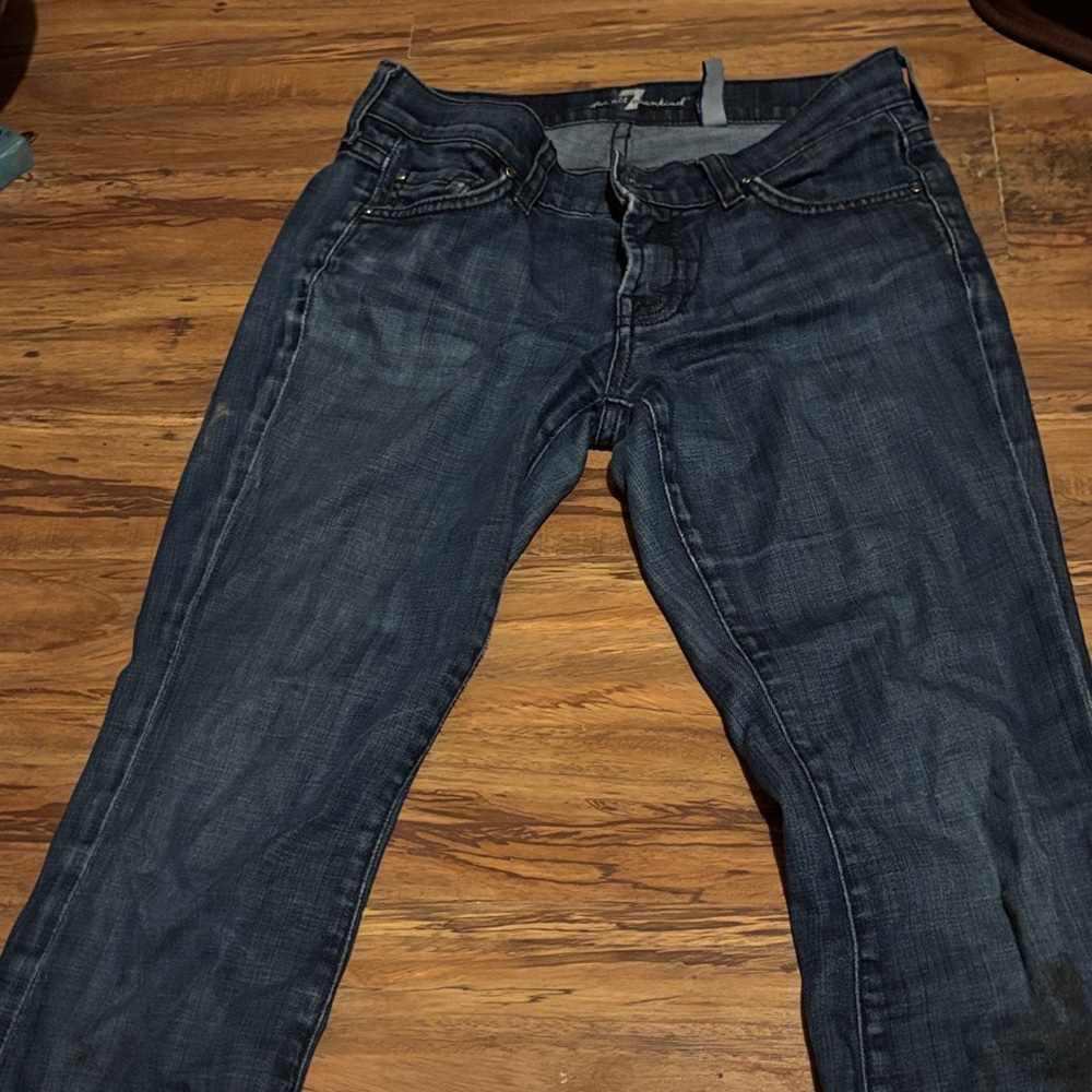 7 For All Mankind Dark Blue Relaxed Jeans
